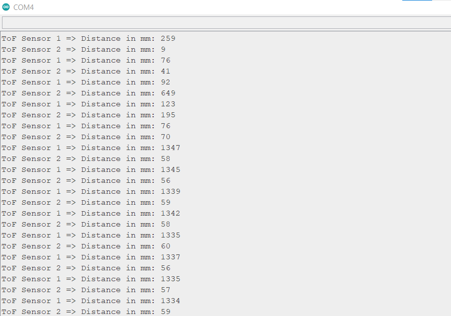 ToF varied distance measurements